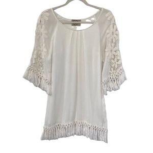 DejaVu Creamy White Beach Dress M (6-8)